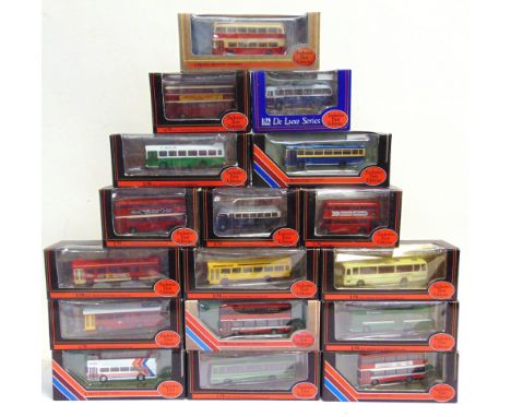 SEVENTEEN 1/76 SCALE EXCLUSIVE FIRST EDITIONS DIECAST MODEL BUSES  each mint or near mint and boxed.