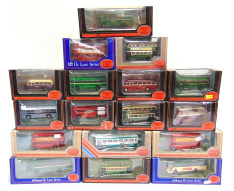 SEVENTEEN 1/76 SCALE EXCLUSIVE FIRST EDITIONS DIECAST MODEL BUSES  each mint or near mint and boxed.