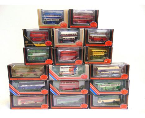 SEVENTEEN 1/76 SCALE EXCLUSIVE FIRST EDITIONS DIECAST MODEL BUSES  each mint or near mint and boxed.