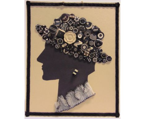 BUTTONS - SIX CARDED DISPLAYS in various materials, including themed butterfly, playing card and signs of the zodiac groups.