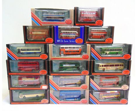 SEVENTEEN 1/76 SCALE EXCLUSIVE FIRST EDITIONS DIECAST MODEL BUSES  each mint or near mint and boxed.