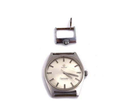 AN OMEGA SEAMASTER STEEL CASED GENTLEMANS WRISTWATCHThe jeweled lever movement detailed 'OMEGA WATCH CO SWISS 28109976', the 