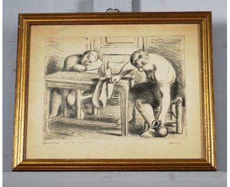 WILHELM GIMMI (SWISS, 1886-1965) (2)Epicure D'Essaisigned, titled and inscribed in pencil 'Gimmi meister Amiet gewidmet' (in 