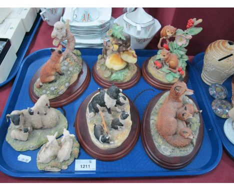 Border Fine Art, 'Autumn Hedgerow', 'Woodland Feast' and 'Families Welcome', all by Anne Wall. Four David Walton examples inc