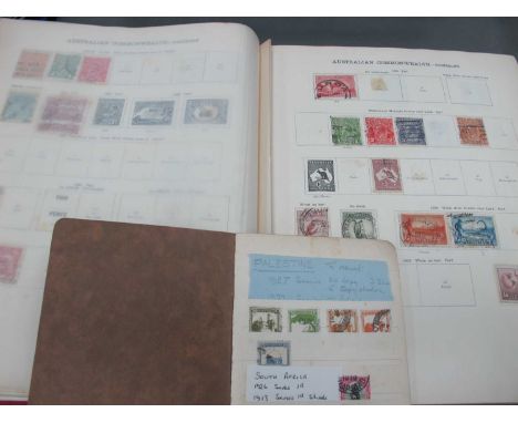 Stamps; A 'New Ideal' Album, containing early British Commonwealth stamps up to King George V 1935 noted: Penny Black - 3 mar