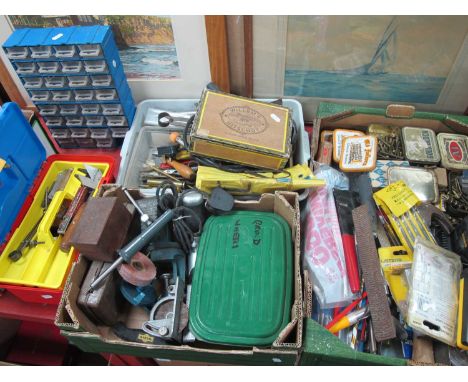 Tools - vice, Roper Whitney, ~American, rasps, files, drill bits, screws, keys, allen keys, fittings etc.