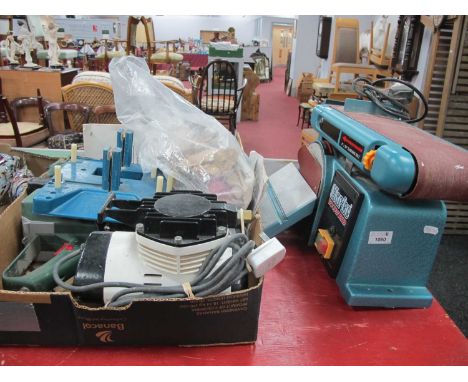 Tools - Clarks Woodworker Belt and Disc Sander, Makita Drill, B &amp; D Saw, other tools (untested sold for parts only).