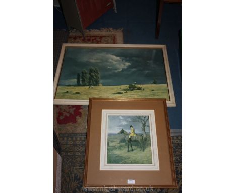 A large David Shepherd Print 'Gathering in the Hay' together with 'The Secretary of the Berkeley' after G. D. Armour.