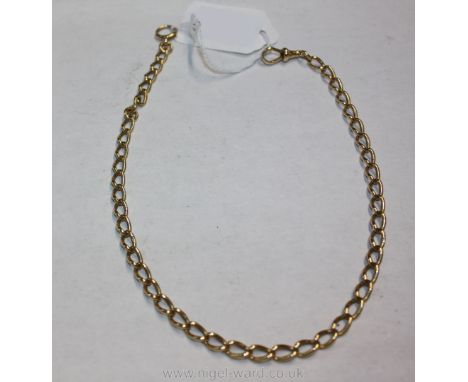 An 18ct gold Watch Chain 15" long, 32 gms. approx. together with a Robinson & Co. Ltd, The Square, Shrewsbury (Est. 1764) cas