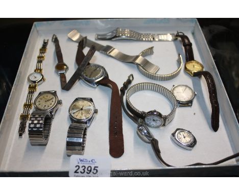 Miscellaneous Wristwatches (10) including a Gentleman's "Tudor" with Oyster type case having screw-down crown winder, Arabic 