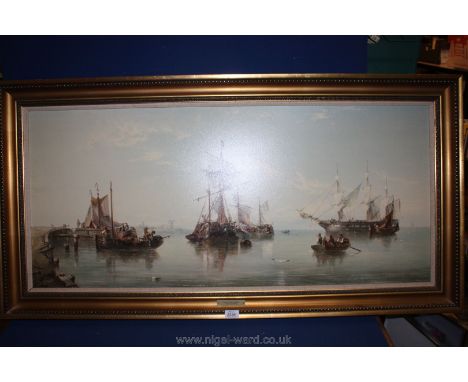 A large Print on board by Henry Redmore 'Calm on The Humber', 43'' x 19 1/4''.