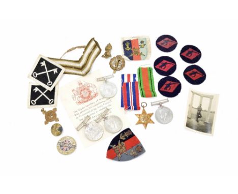 WWII service medals awarded to K.D Taylor, to include the Defence Medal and War Medal 1939-45; group of three WWII service me