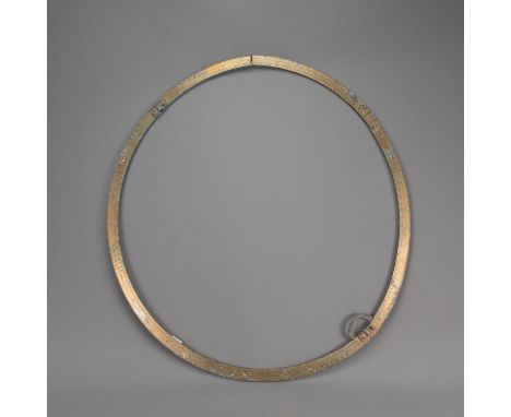 Bronze Equatorial Ring, from a globe, bronze, damages, 70 cm diameter