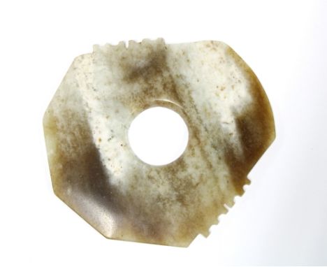Jadeite notched axe head, 10cm 