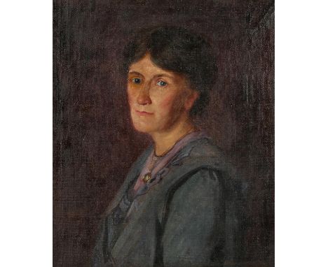 Twentieth-century British School, portrait of an Edwardian lady, oil on canvas, unsigned, 61 x 51cm, in a gilt foliate frame.