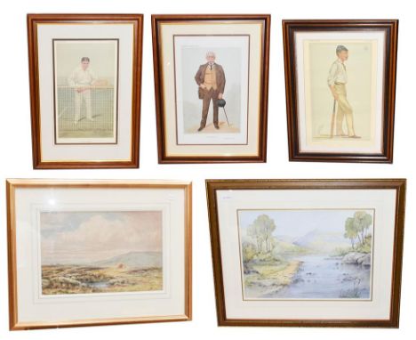 A large collection of 20th century prints and works on paper, to include: spy prints for Vanity Fair, Tom Harland limited edi