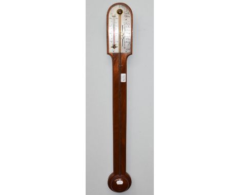 A reproduction stick barometer, Comitti London, 20th century