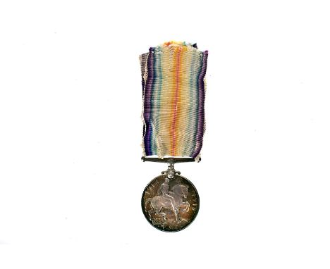 A WWI Royal Army Medical Corps War medal, awarded to Warrant Officer 1st Class Edward J Batchelor (89700) 
