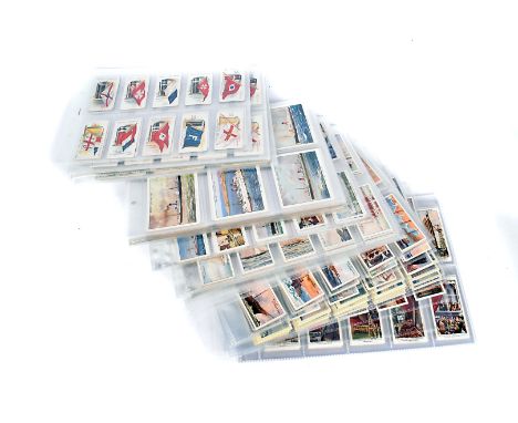 Maritime Themed Cigarette Cards, various sets comprising, Ogden's Flags &amp; Funnels of Leading Steamship Lines (2), Ocean G