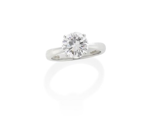 DIAMOND SINGLE-STONE RINGThe brilliant-cut diamond, weighing 2.07 carats, ring size JFootnotes:Accompanied by a report from G