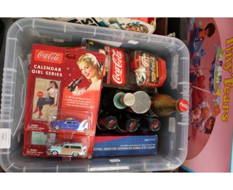 Coca Cola Collection including Coke bottle radio, Buddy L Lorry, camera, three James Bond 007 Skyfall bottles, FIFA World Cup