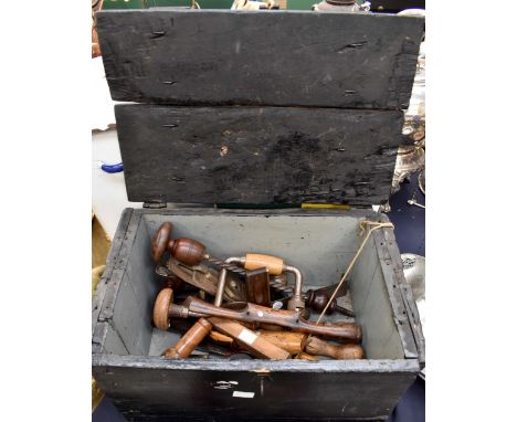 A box of vintage tools