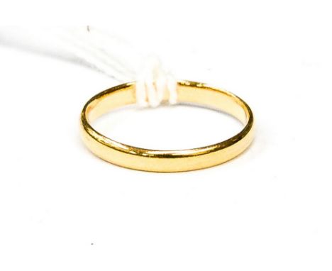 A 22ct gold wedding band, ring size L,1.9 grams approx 
