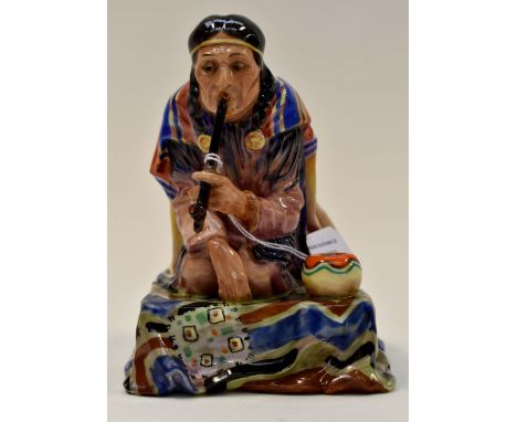 Royal Doulton figurine "The Calumet" HN 1428 NLWCondition: Left hand and pipe broken off and repaired. No signs of crazing. A
