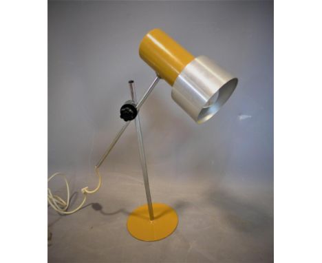 A vintage adjustable table lamp, on circular base, H.54cm 