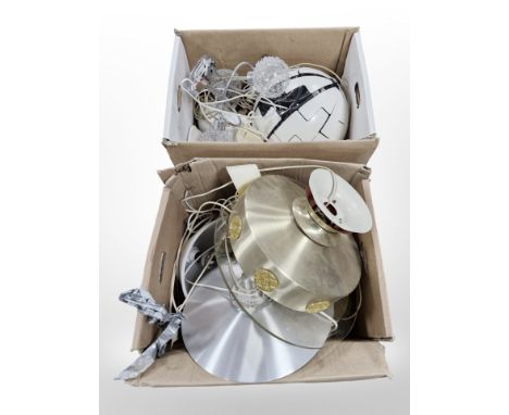 Various vintage and Scandinavian light fittings 