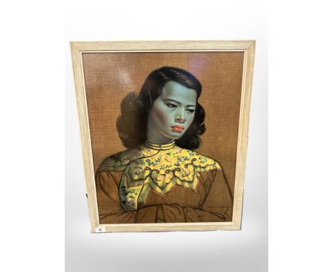 After Vladimir Tretchikoff : Chinese Girl, colour print, 50 cm x 60 cm