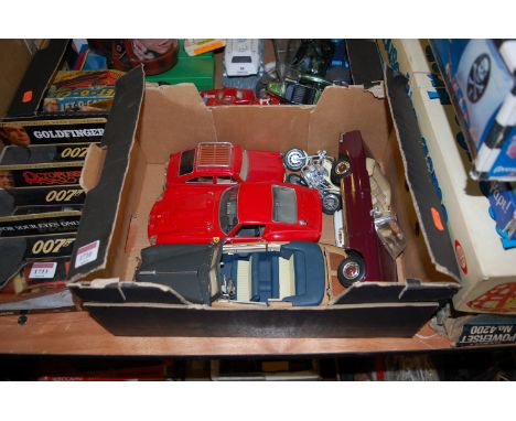 Two trays of mixed diecast and plastic cars to inc Bburago, Polistil and others