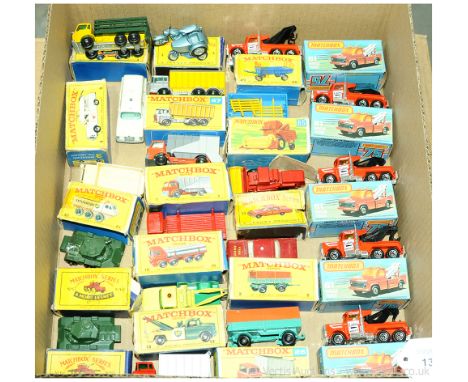 Matchbox Regular Wheel &amp; Superfast Group. To Include 13 Dodge Wreck Truck "BP" - Grey Hook, 4 Triumph T110 Motorcycle &am