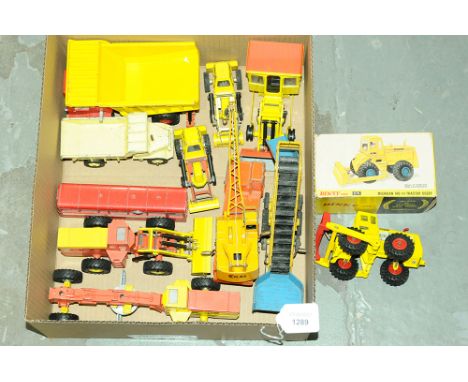 Dinky Toys Group Of Mainly Unboxed Commercial Vehicles. To Include Aveling Barford Dump Truck, Yale 6000 Shovel Loader, Coles