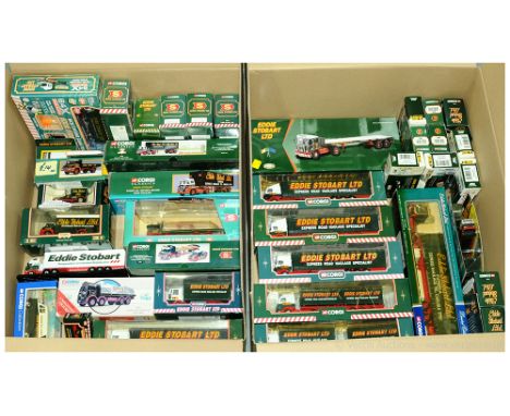 Corgi, Lledo, Atlas Editions and similar a boxed Eddie Stobart group to include 14303 Foden S21 Artic Trailer with Containers