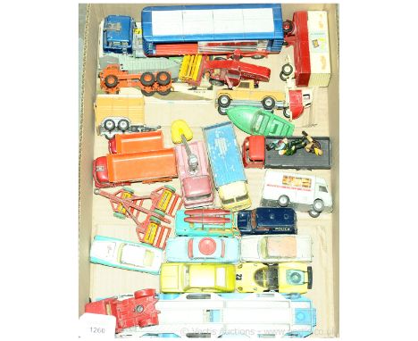 Corgi, Budgie, Matchbox Group Of Unboxed Vehicles. To Include Corgi Smith's Karrier Mobile Shop, Corgi Mini Countryman Surfin
