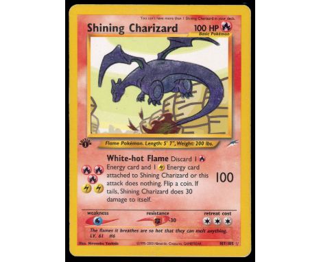 SGB report:This 1st edition Charizard has a very clean front but is subjected to edgewear all around the back of the card. Th