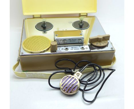 A Japanese 1960's Benkson 68 tape recorder, model HR-408A, (TV prop on Thunderbirds) 