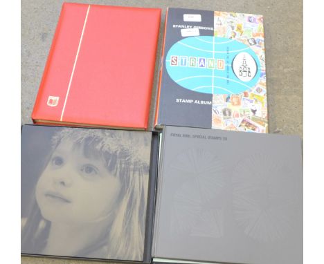 Two Royal Mail Special Stamp Sets, 2003 and 2007 and two blank albums of stamps 