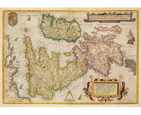 * British Isles. Ortelius (Abraham), Angliae, Scotiae et Hiberniae sive Britannicar: Insularum Descriptio [1570 or later], ha