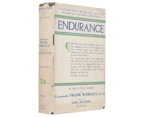 Worsley (Frank Arthur). Endurance, An Epic of Polar Exploration, 1st edition, London: Philip Allan &amp; Co, 1931, portrait f