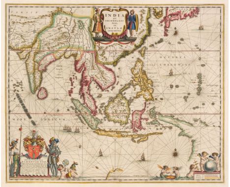 East Indies. Blaeu (Willem Janszoon), India quae Orientalis dicitur et Insulae Adjacentes, circa 1640, engraved map with cont