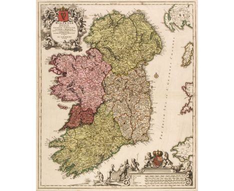 * Ireland. Homann (Johann Baptist), Hiberniae Regnum tam in Praecipuas Ultoniae, Connaciae, Laceniae et Momoniae quam in Mino