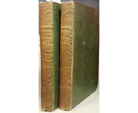 Orlich (Leopold Von). Travels in India, including Sinde and the Punjab, 2 volumes, 1st edition in English, London: Longman, B