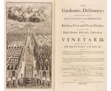 Miller (Philip). The Gardeners Dictionary: Containing the Methods of Cultivating and Improving the Kitchen, Fruit and Flower 