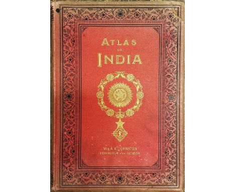 Johnston (W. &amp; A.K.). Atlas of India containing sixteen maps &amp; complete index with an introduction by Sir W. W. Hunte