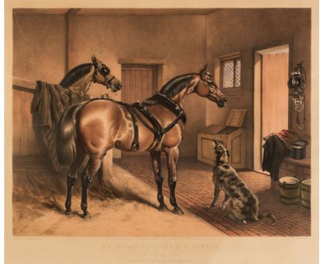 * Giles (J. West). J. F. Herring's Stable Scenes, No. 1 Carriage Horses, E. Gambart &amp; Co., 1852, lithograph after J. F. H