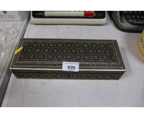 An Eastern inlaid trinket box