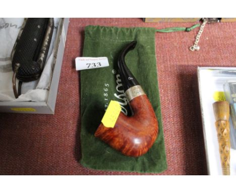 A Peterson silver collared pipe and cover