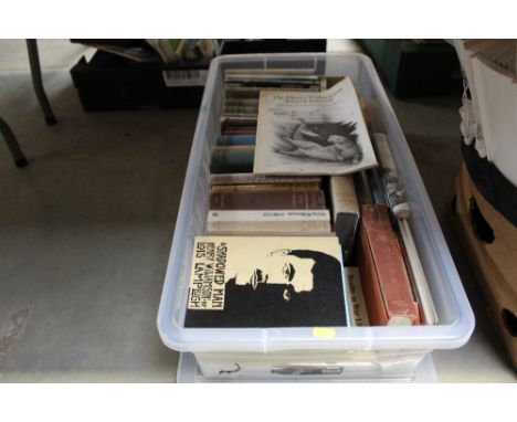 A box of various vintage and other books